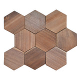 Holz Mosaikpaneele | Walnuss Tropical | 26×30 cm | Holzfliese