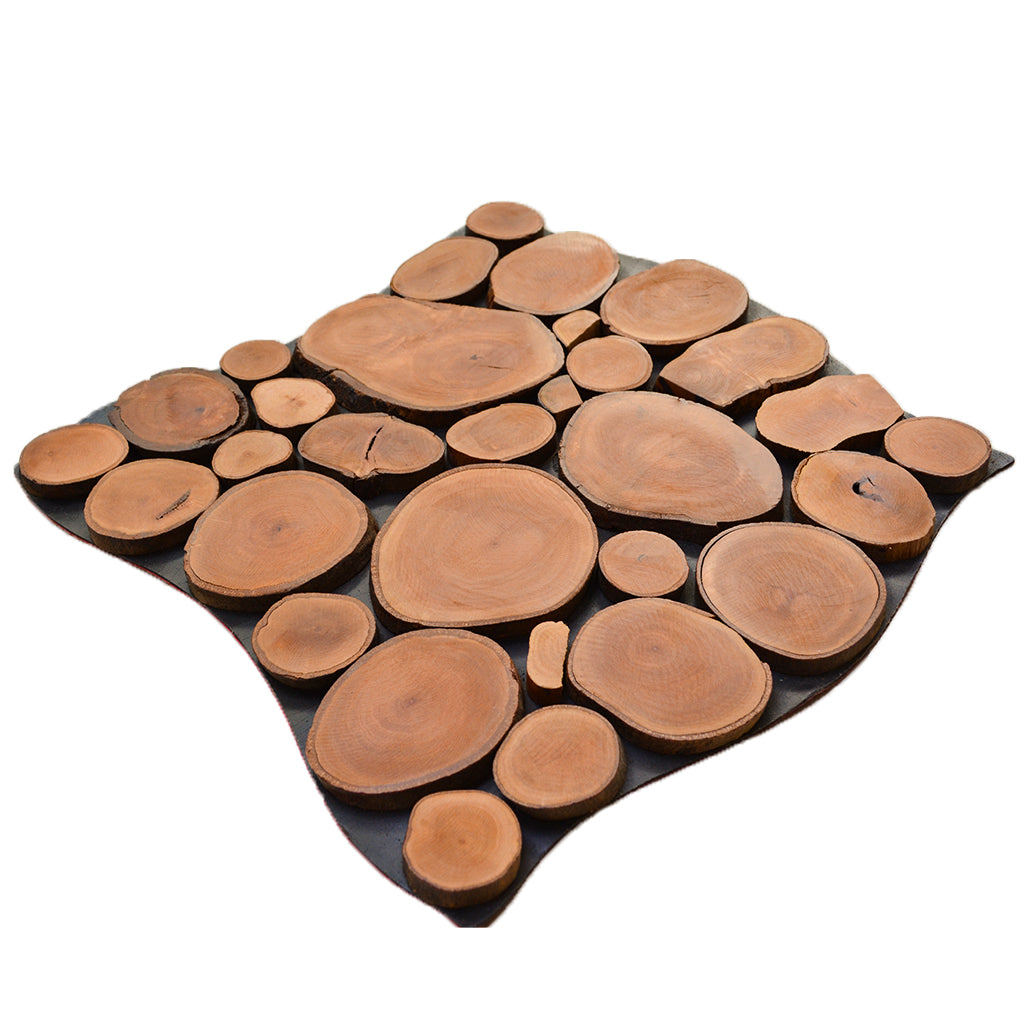 Holz Wandverkleidung Lychee Mosaik-Look 3D | 30×30 cm