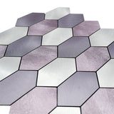 Selbstklebende Mosaikfliesen Metall | Picket Mauve | 30×30 cm | Küche, Bad & WC
