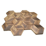 Holz Wandverkleidung Fresh Pine Mosaik-Look 3D | 30×35 cm