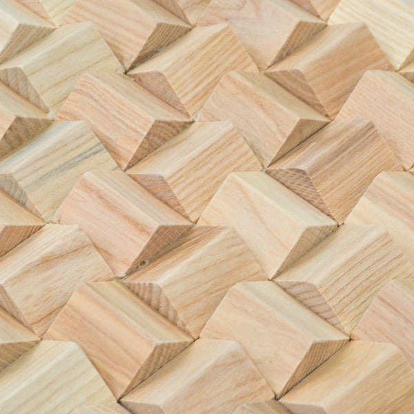 Holz Mosaikpaneele | Esche | 30×30 cm | Holzfliese