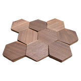 Holz Wandverkleidung Walnuss Tropical Mosaik-Look 3D | 26×30 cm