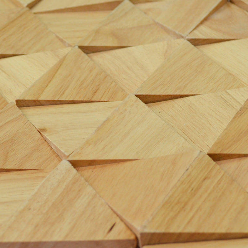 Holz Mosaikpaneele  | Rubberwood Compact | 28×30 cm | Holzfliese