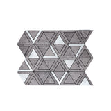 Selbstklebende Mosaikfliesen Metall | Dreieck Grau Silber | 28,7×33,1 cm | Küche, Bad & WC