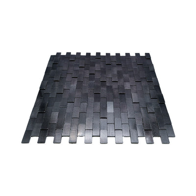 Selbstklebende Mosaikfliesen Metall | Riemchen 3D Graphit | 30×29,8 cm | Küche, Bad & WC