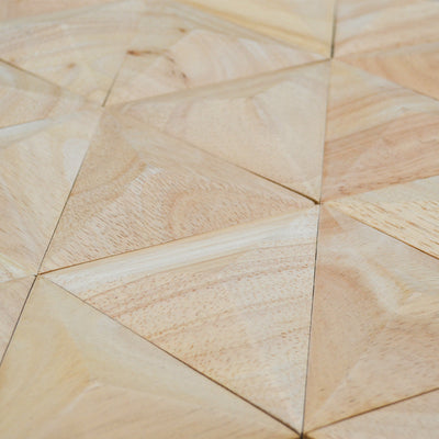 Holz Wandverkleidung Rubberwood XL Mosaik-Look 3D | 30×35 cm
