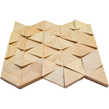 Holz Wandverkleidung Rubberwood Compact Mosaik-Look 3D | 28×30 cm