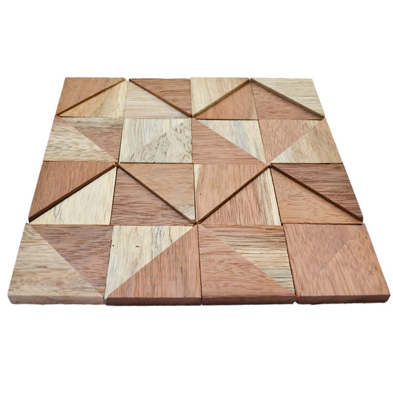 Holz Mosaikpaneele | Merbau | 30×30 cm | Holzfliese
