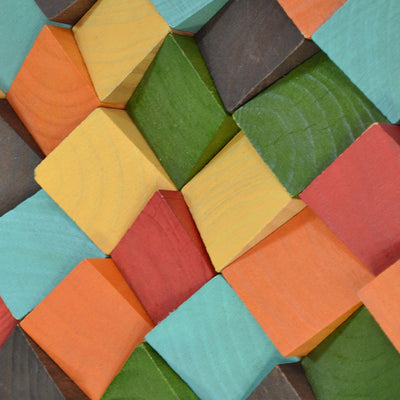 Holz Wandverkleidung Dark Pine Mosaik-Look 3D | 30×30 cm