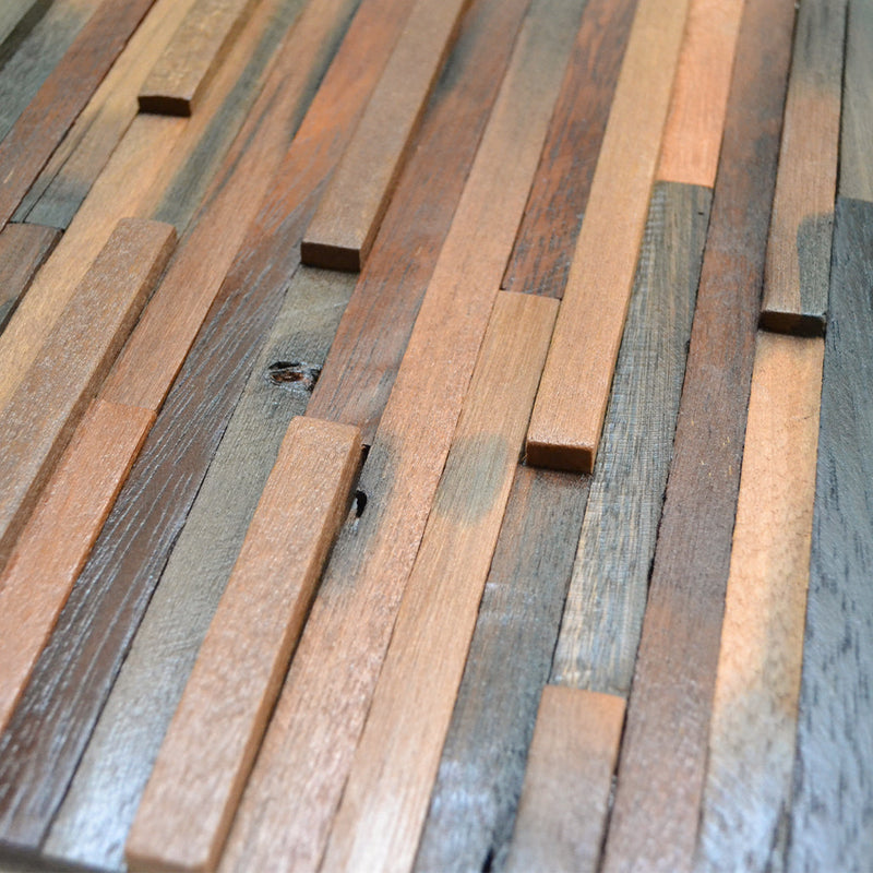 Holz Mosaikpaneele | Shipwood Compact | 30×30 cm | Holzfliese