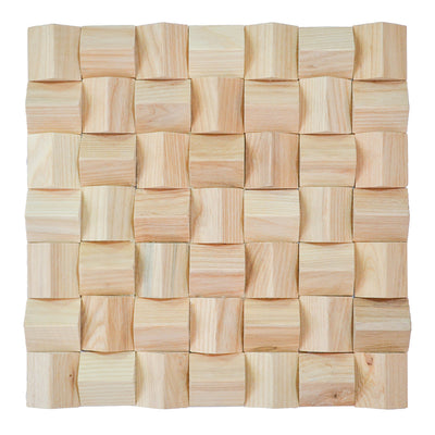 Holz Wandverkleidung Esche Mosaik-Look 3D | 30×30 cm