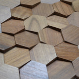 Holz Wandverkleidung Walnuss Velvet Mosaik-Look 3D | 31×30 cm