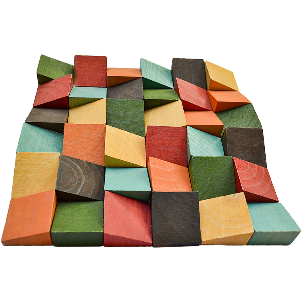 Holz Wandverkleidung Dark Pine Mosaik-Look 3D | 30×30 cm