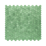 Selbstklebende Mosaikfliesen Metall | Mini Hexagon 3D Pastellgrün | 29,8×30,7 cm | Küche, Bad & WC