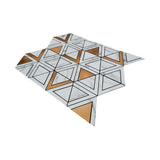 Selbstklebende Mosaikfliesen Metall | Dreieck Gold | 28,7×33,1 cm | Küche, Bad & WC