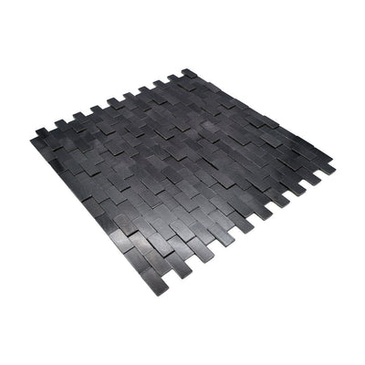 Selbstklebende Mosaikfliesen Metall | Riemchen 3D Graphit | 30×29,8 cm | Küche, Bad & WC
