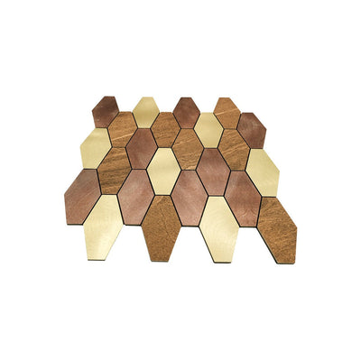 Selbstklebende Mosaikfliesen Metall | Picket Braun | 30×30 cm | Küche, Bad & WC