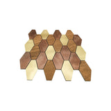 Selbstklebende Mosaikfliesen Metall | Picket Braun | 30×30 cm | Küche, Bad & WC