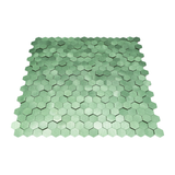 Selbstklebende Mosaikfliesen Metall | Mini Hexagon 3D Pastellgrün | 29,8×30,7 cm | Küche, Bad & WC