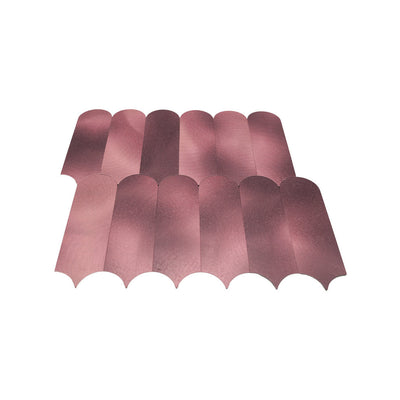 Selbstklebende Mosaikfliesen Metall | Bogen Rosa | 28,8×29,8 cm | Küche, Bad & WC