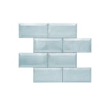 Selbstklebende Mosaikpaneele | Metro 3D Blau | 30,5×30,5 cm | Metall
