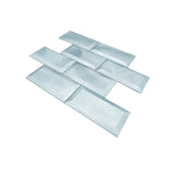 Selbstklebende Mosaikpaneele | Metro 3D Blau | 30,5×30,5 cm | Metall