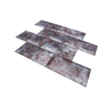 Selbstklebende Mosaikfliesen Metall | Metro 3D Grau | 30,5×30,5 cm | Küche, Bad & WC