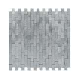 Selbstklebende Mosaikpaneele | Riemchen 3D Silber | 30×29,8 cm | Metall