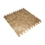 Selbstklebende Mosaikpaneele | Riemchen 3D Gold | 30×29,8 cm | Metall