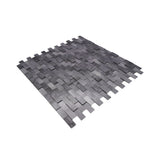 Selbstklebende Mosaikpaneele | Riemchen 3D Anthrazit | 30×29,8 cm | Metall