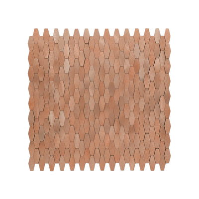 Selbstklebende Mosaikfliesen Metall | Picket 3D Lachs | 31×30 cm | Küche, Bad & WC