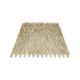 Selbstklebende Mosaikpaneele | Picket 3D Gold | 31×30 cm | Metall