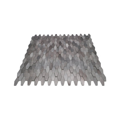 Selbstklebende Mosaikfliesen Metall | Picket 3D Grau | 31×30 cm | Küche, Bad & WC
