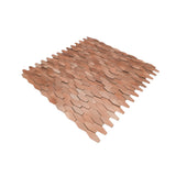 Selbstklebende Mosaikpaneele | Picket 3D Lachs | 31×30 cm | Metall