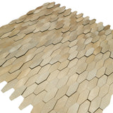 Selbstklebende Mosaikpaneele | Picket 3D Gold | 31×30 cm | Metall