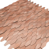Selbstklebende Mosaikpaneele | Picket 3D Lachs | 31×30 cm | Metall