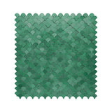 Selbstklebende Mosaikfliesen Metall | Fischschuppe 3D Dunkelgrün | 28,8×29,8 cm | Küche, Bad & WC