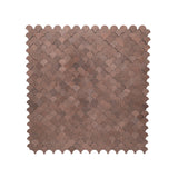 Selbstklebende Mosaikfliesen Metall | Fischschuppe 3D Dunkelkupfer | 28,8×29,8 cm | Küche, Bad & WC