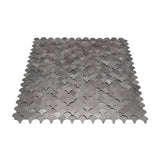 Selbstklebende Mosaikpaneele | Fischschuppe 3D Anthrazit | 28,8×29,8 cm | Metall
