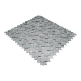 Selbstklebende Mosaikpaneele | Fischschuppe 3D Silber | 28,8×29,8 cm | Metall