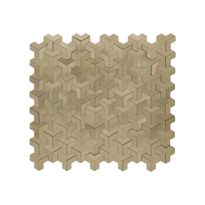 Selbstklebende Mosaikfliesen Metall | Trifold 3D Gold | 30,3×28 cm | Küche, Bad & WC