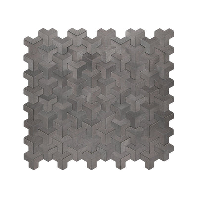 Selbstklebende Mosaikfliesen Metall | Trifold 3D Anthrazit | 30,3×28 cm | Küche, Bad & WC