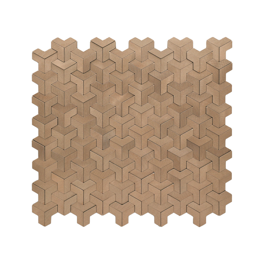 Selbstklebende Mosaikfliesen Metall | Trifold 3D Natur | 30,3×28 cm | Küche, Bad & WC