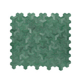 Selbstklebende Mosaikfliesen Metall | Trifold 3D Dunkelgrün | 30,3×28 cm | Küche, Bad & WC