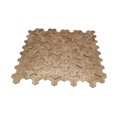 Selbstklebende Mosaikfliesen Metall | Trifold 3D Natur | 30,3×28 cm | Küche, Bad & WC