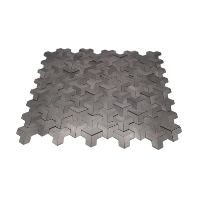Selbstklebende Mosaikfliesen Metall | Trifold 3D Anthrazit | 30,3×28 cm | Küche, Bad & WC