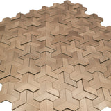 Selbstklebende Mosaikpaneele | Trifold 3D Natur | 30,3×28 cm | Metall
