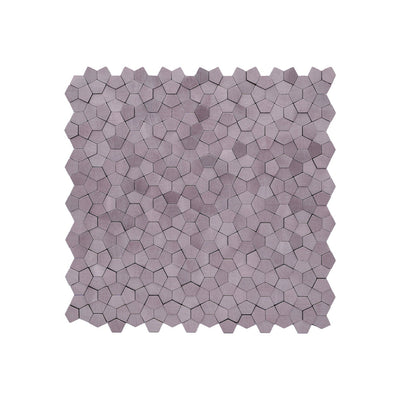 Selbstklebende Mosaikfliesen Metall | Pentagon 3D Rosa | 28,2×28,2 cm | Küche, Bad & WC