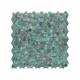 Selbstklebende Mosaikpaneele | Pentagon 3D Patina Kupfer | 28,2×28,2 cm | Metall