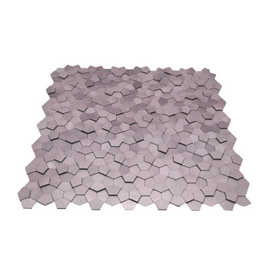 Selbstklebende Mosaikfliesen Metall | Pentagon 3D Rosa | 28,2×28,2 cm | Küche, Bad & WC